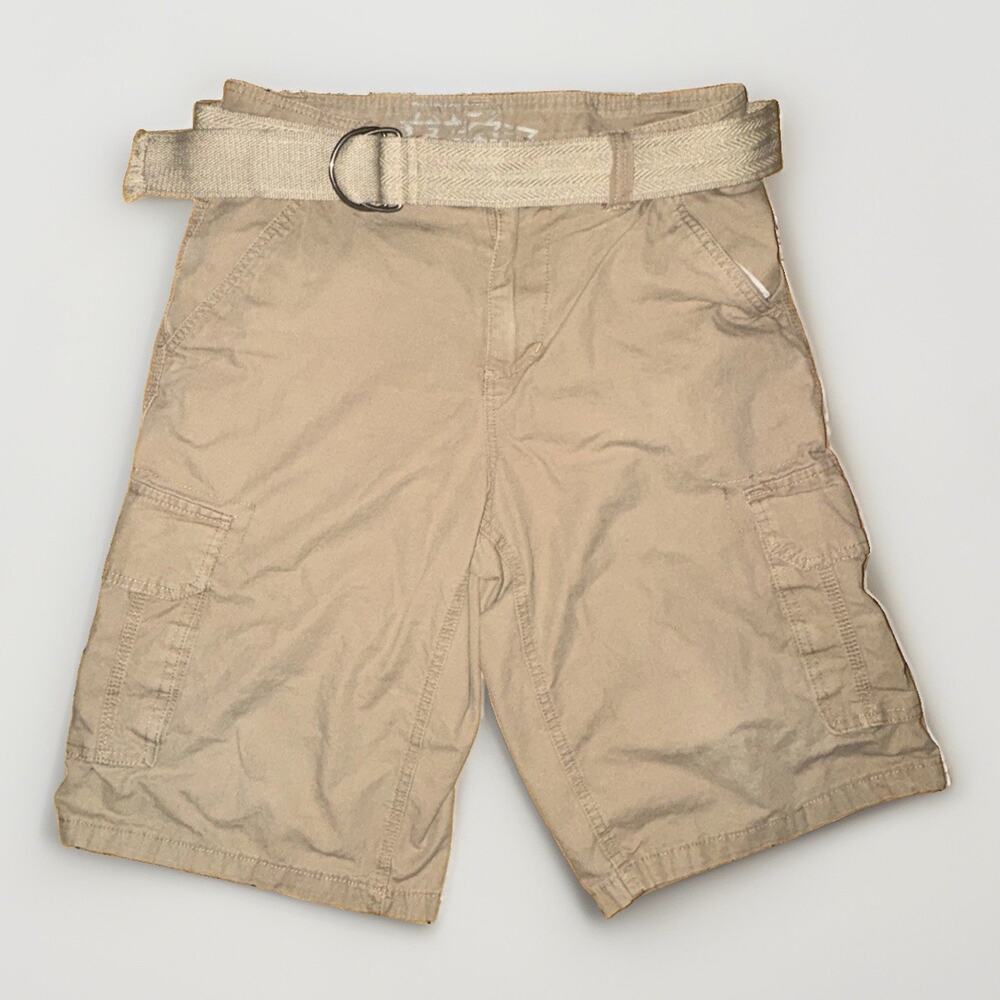 Vintage No Fear Cargo Shorts Tan With Belt 32x15 Y2K
